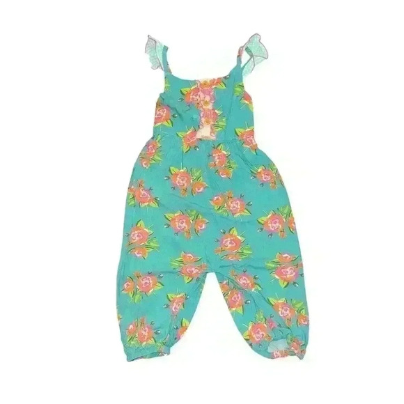 Matilda Jane Other - Girls Matilda Jane Jumper 6 Teal Pink Floral romper whimsical boho